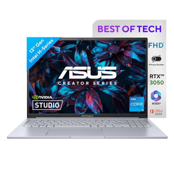 ASUS Vivobook 16X, Creator Laptop, Intel Core i5-13420H (16GB/512GB/RTX 3050/16.0" WUXGA/Windows 11 Home/Office Home 2024 + M365 Basic (1 Year Validity)*)