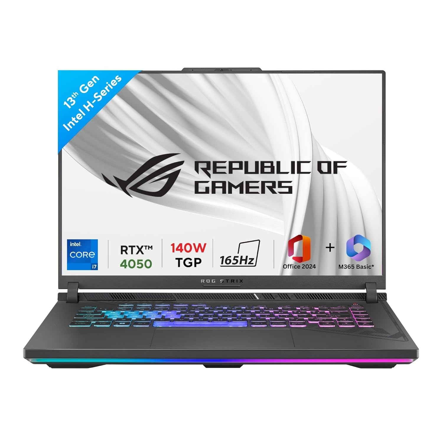 71JXPovK6aL._SL1500_ ROG Strix G16, Gaming Laptop, Intel Core i7-13650HX, RTX 4050 GPU (16GB/1TB/40.64 cms (16) FHD+/Windows 11 Home) - Image 1