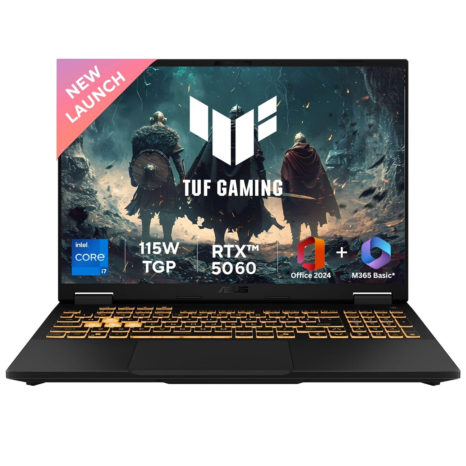 81IpsaQANyL._SL1500_ ASUS TUF Gaming F16, Gaming Laptop, Intel Core i7 14650HX, RTX 5060 GPU (16GB/1TB/40.64 cms (16) FHD+/Windows 11 Home/Office Home 2024 + M365 Basic (1 Year Validity)*) - Image 1