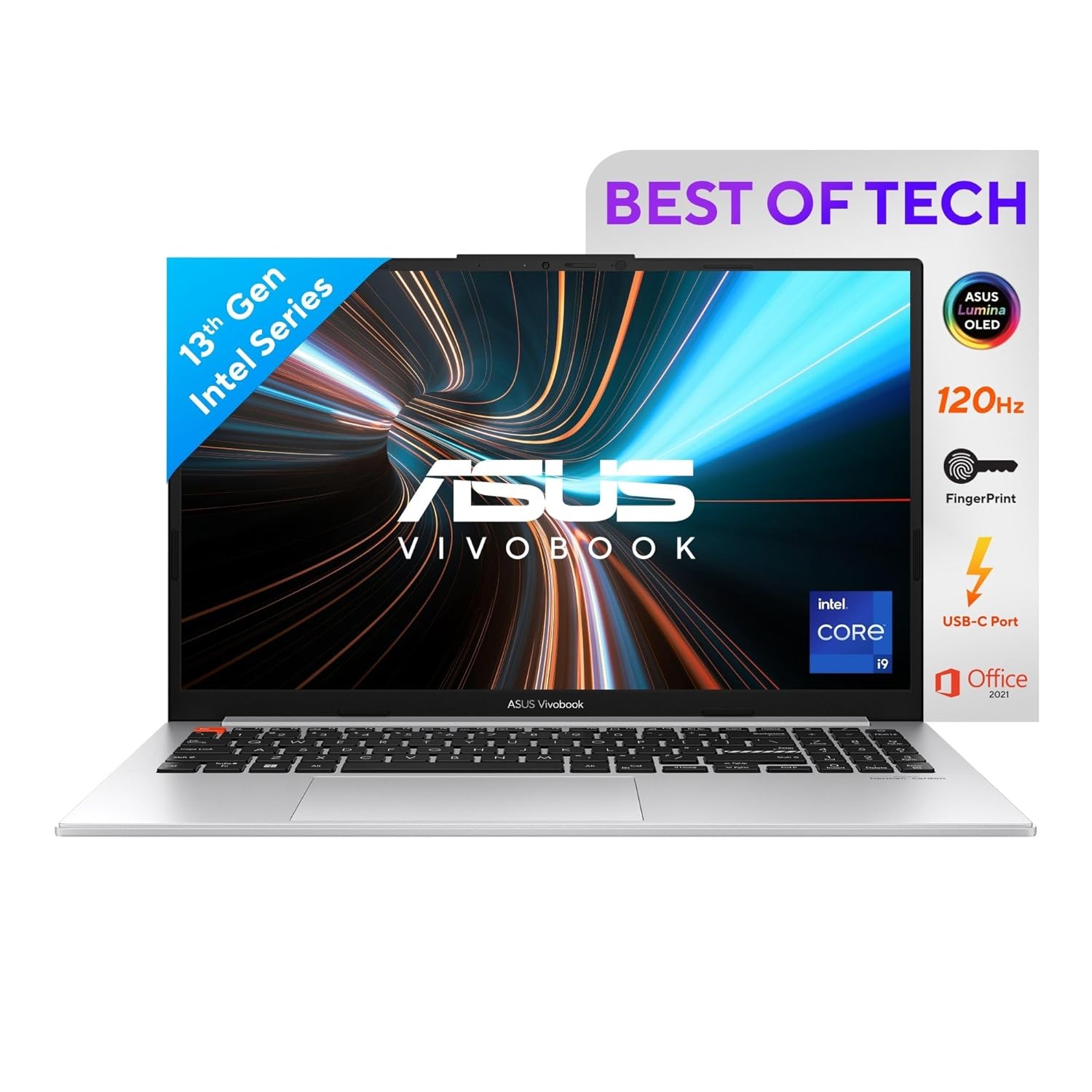 710mMkw+HmL._SL1500_ ASUS Vivobook S 15 OLED, Light Weight Laptop, Intel Evo Core i9-13900H (16GB/512GB/Intel Iris Xe /15.6" 2.8K/Windows 11 Home) - Image 1