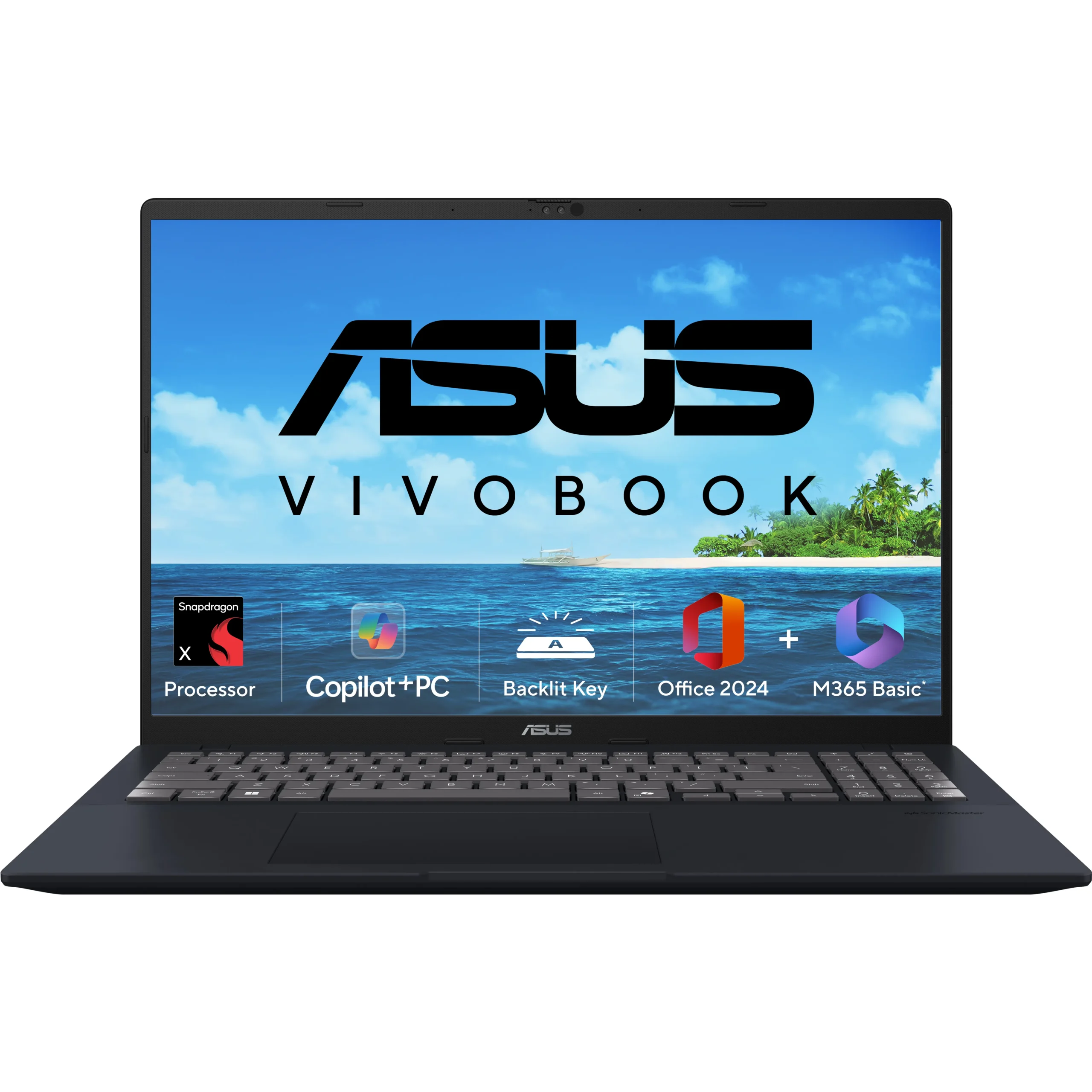 x1607qa-mb049ws_21_.jpg ASUS Vivobook 16, AI Powered Laptop, Snapdragon X X1 26 100 (16GB/512GB/Qualcomm Adreno GPU/16.0" WUXGA/Windows 11 Home/Office Home 2024 + M365 Basic (1 Year Validity)*) - Image 1