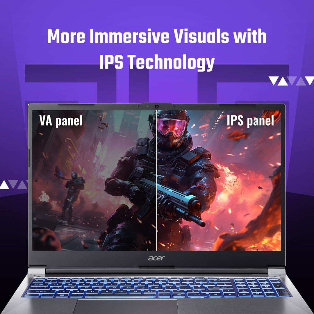 Acer ALG 13th Gen Intel Core i5-13420H processor Gaming Laptop (Windows 11 Home/16GB RAM/ 512GB SSD/NVIDIA GeForce RTX 3050 - 6GB DDR6)AL15G-53 with 39.6 cm (15.6") FHD Display, Backlit Keyboard, 144Hz, Steel Gray, 1.99kg - Image 7