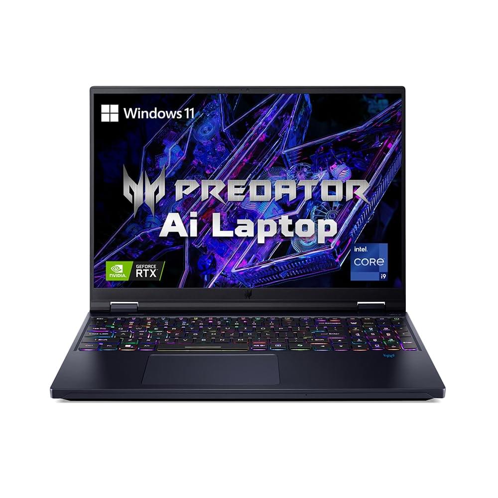 61ziSzsGEbL._SL1000_ Acer Predator Helios 16 14th Gen Intel Core i9 Processor Laptop (Windows 11 Home/16 GB/1 TB SSD/NVIDIA GeForce RTX 4070) PH16-72, WQXGA LED Backlit IPS Display with 240 Hz, 500 Nits High-Brightness, Abyssal Black, 2.65 KG - Image 1
